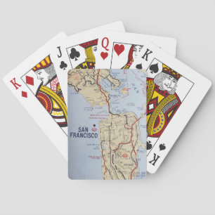 San Francisco Retro Map Playing Cards