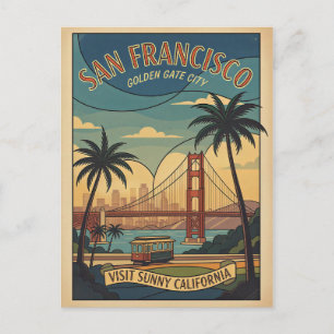 San Francisco Retro Travel 1950s Postcard