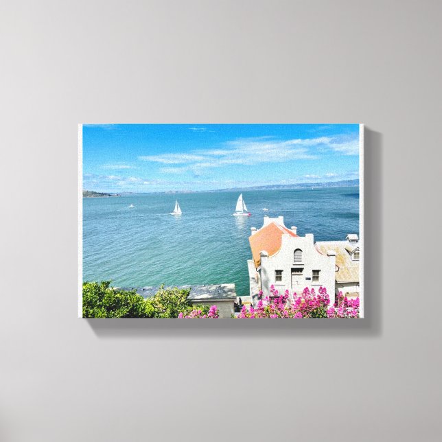 San Francisco sailboats on the Bay Canvas Print (Front)