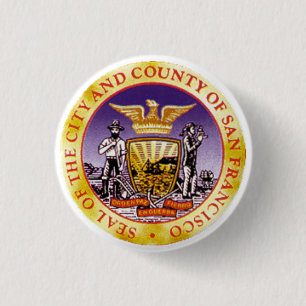 San Francisco Seal 3 Cm Round Badge