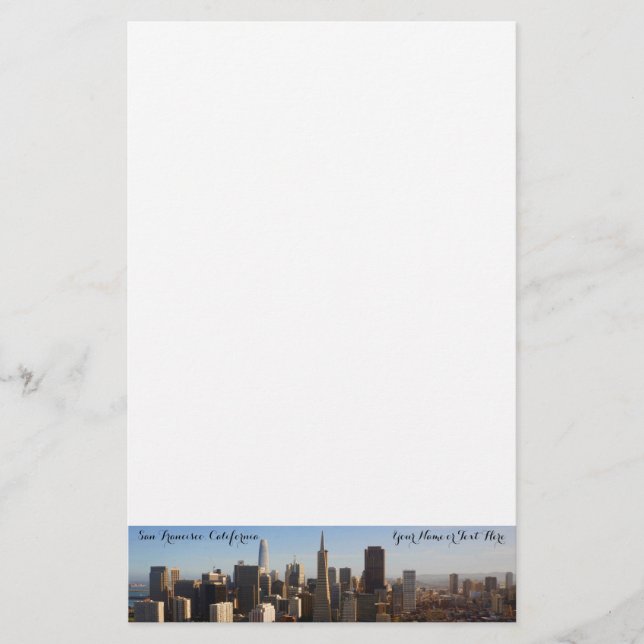 San Francisco Skyline #8 Stationery (Front)