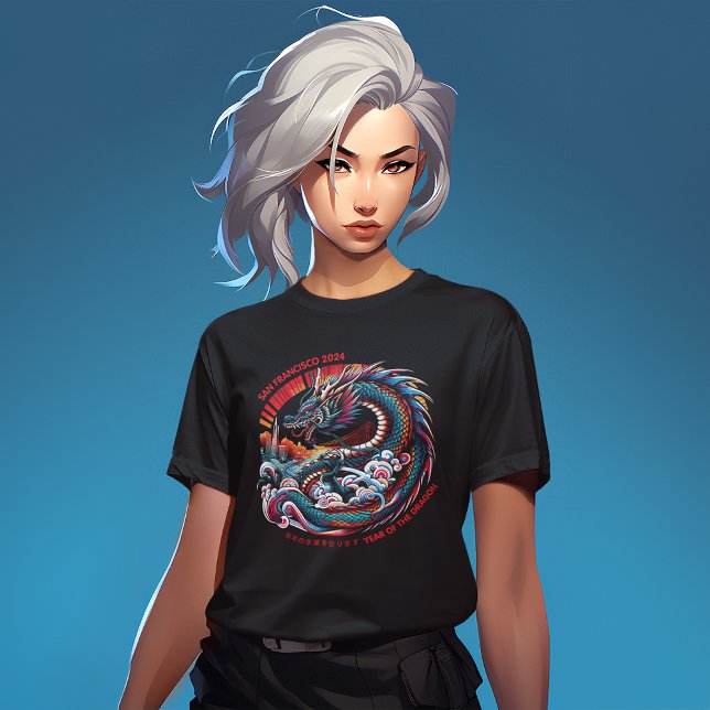 San Francisco Skyline Anime Dragon: Lunar New Year T-Shirt (Creator Uploaded)