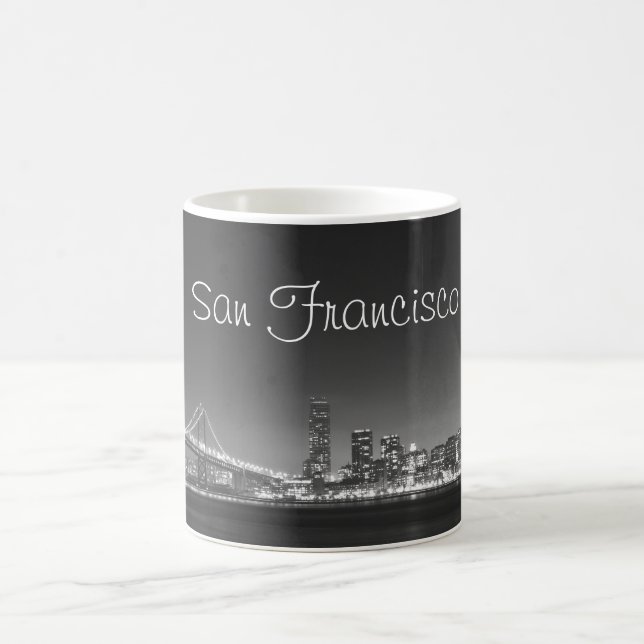 San Francisco skyline black white Mug (Center)