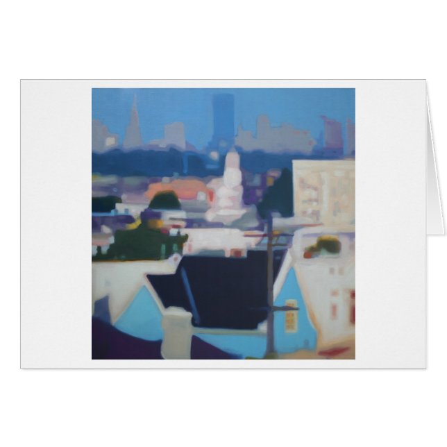 San Francisco Skyline (blue) (Front Horizontal)