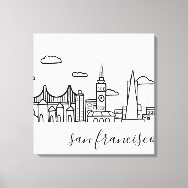 San Francisco Skyline Canvas Print (Front)