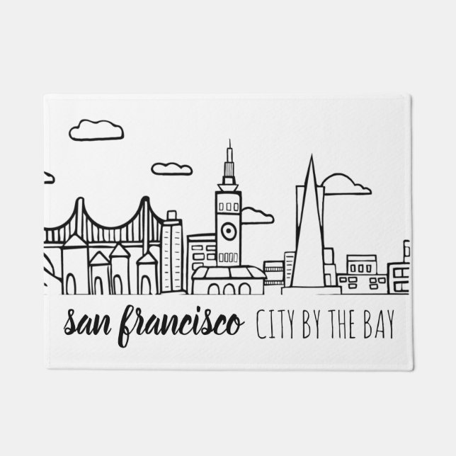 San Francisco Skyline Doormat (Front)