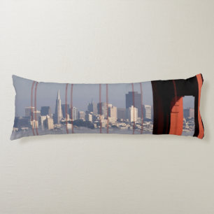 San Francisco Skyline from Golden Gate Bridge. Body Cushion