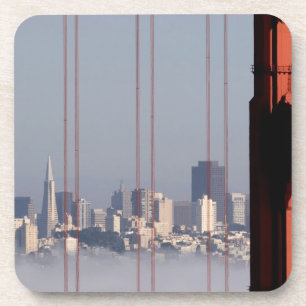 San Francisco Skyline from Golden Gate Bridge. Coaster