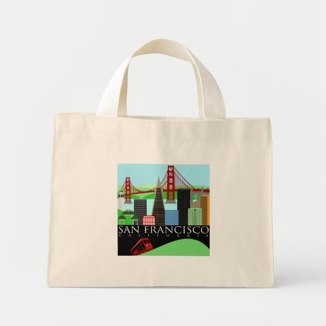 San Francisco Skyline Illustration Bag (Front)