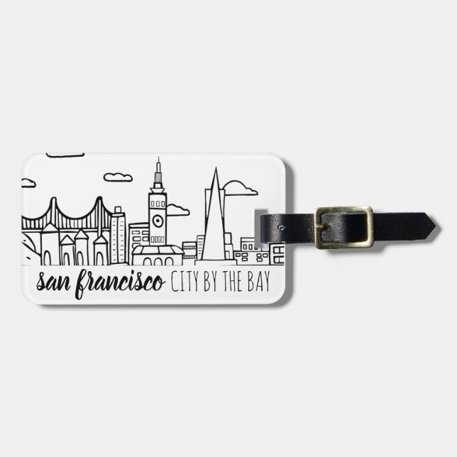 San Francisco Skyline Luggage Tag (Front Horizontal)