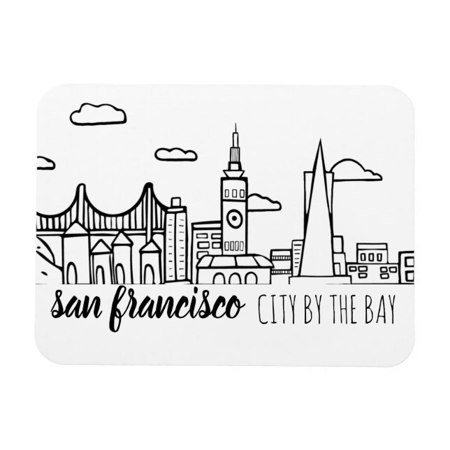 San Francisco Skyline Magnet (Horizontal)