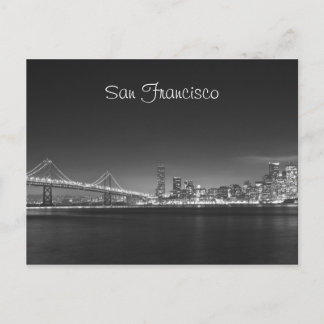 San Francisco Skyline Night Photo Postcard