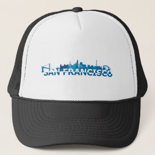 San Francisco Skyline Silhouette Giant Letter Trucker Hat