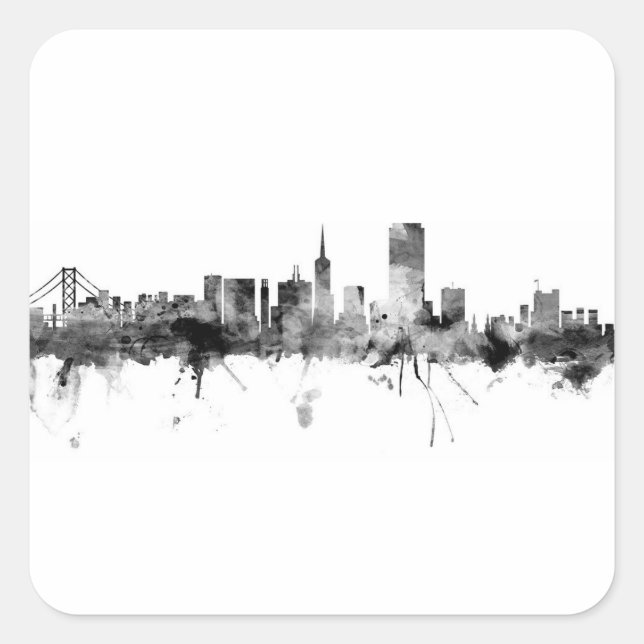 San Francisco Skyline Stickers (Front)