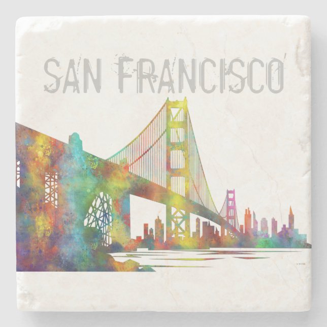 SAN FRANCISCO SKYLINE STONE COASTER (Front)