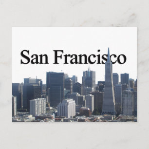 San Francisco Skyline w/ San Francisco in the Sky Postcard
