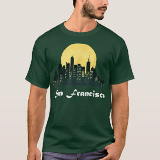 San Francisco SkylineGlowing Moon San Diego City N T-Shirt