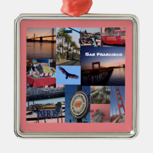 San Francisco Square Metal Tree Decoration