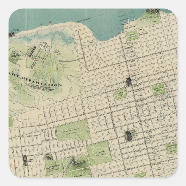 San Francisco Square Sticker (Front)