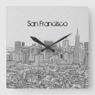 San Francisco Square Wall Clock