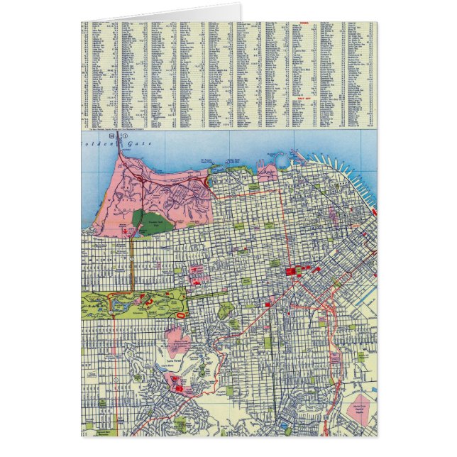 San Francisco Street Map (Front)