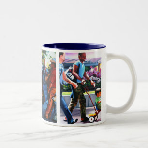 San Francisco Street Scene Two-Tone Coffee Mug