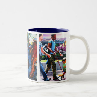 San Francisco Street Scene Two-Tone Coffee Mug