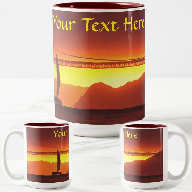 San Francisco Sunset 1124 Two-Tone Coffee Mug (Creator Uploaded)