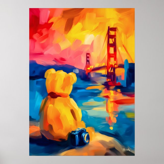 San Francisco Teddy Fauvist Sunset Print (Front)