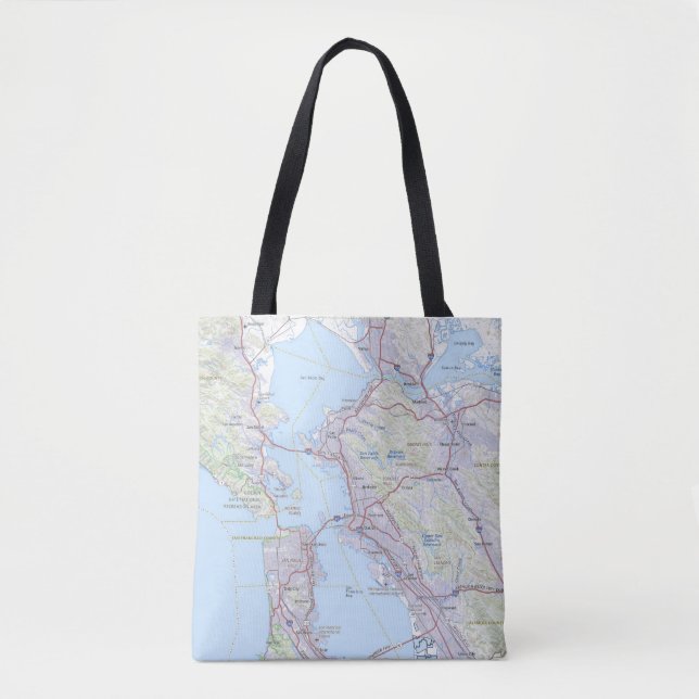 San Francisco & the Bay Area Map Tote Bag (Front)