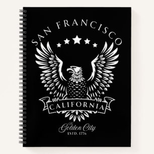 San Francisco The Golden City California Vintage Notebook