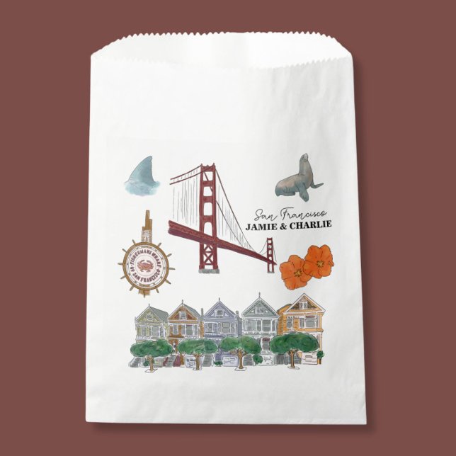 San Francisco Tote Welcome Wedding  Favour Bags (Creator Uploaded)