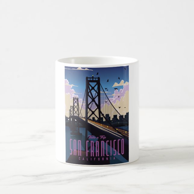 San Francisco Travel poster Coffee Mug (Center)