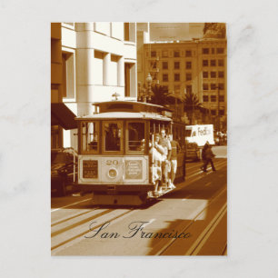 san francisco trolley car postcard