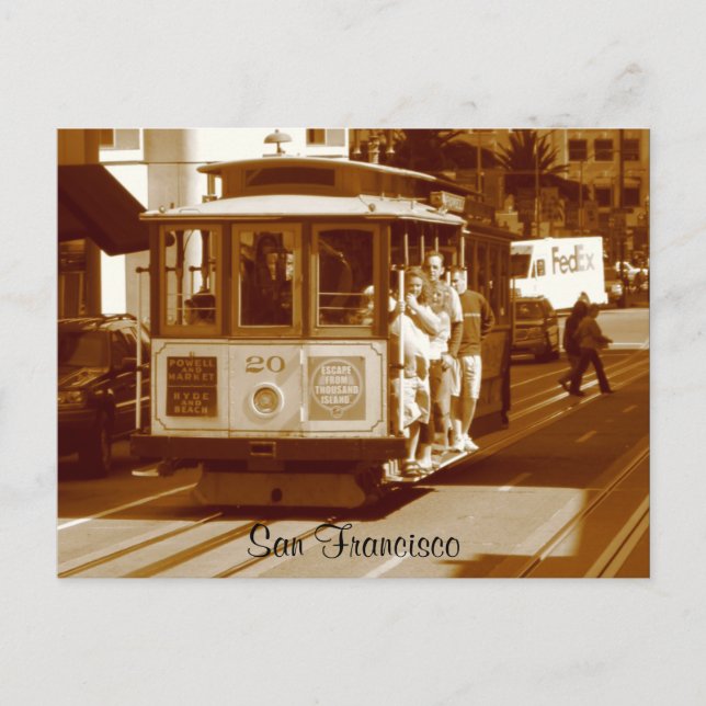 san francisco trolley postcard (Front)