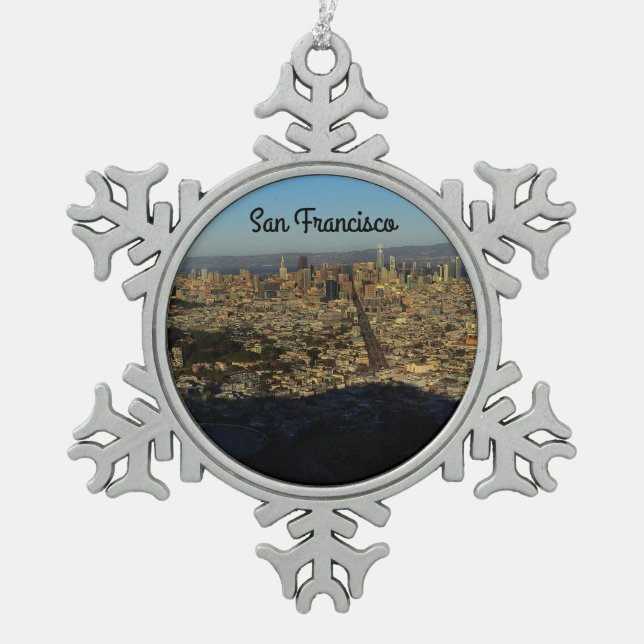 San Francisco Twin Peaks #2 Snowflake Ornament (Front)