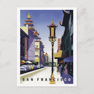 San Francisco, urban city street, China town Postcard