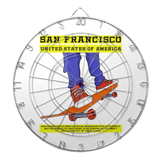San Francisco, USA Skate Dartboard (Front)