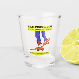 San Francisco, USA Skate Shot Glass