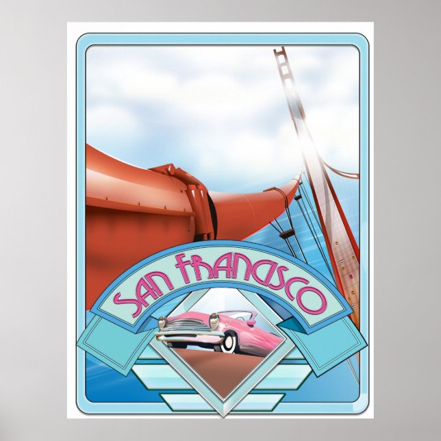 San Francisco, USA, travel poster (Front)