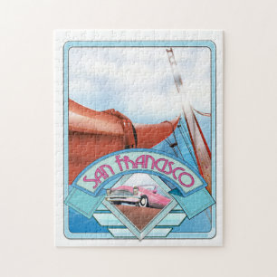 San Francisco, USA, travel poster Jigsaw Puzzle