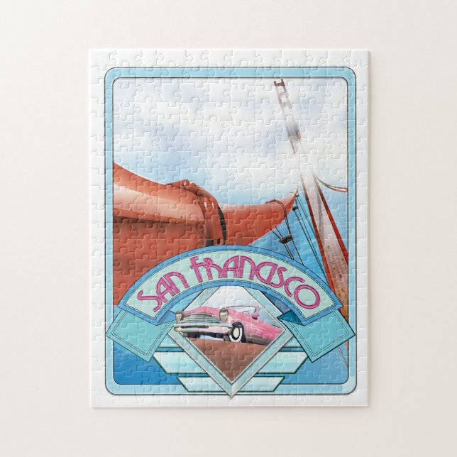 San Francisco, USA, travel poster Jigsaw Puzzle (Vertical)