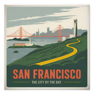 San Francisco USA vintage Photo Print