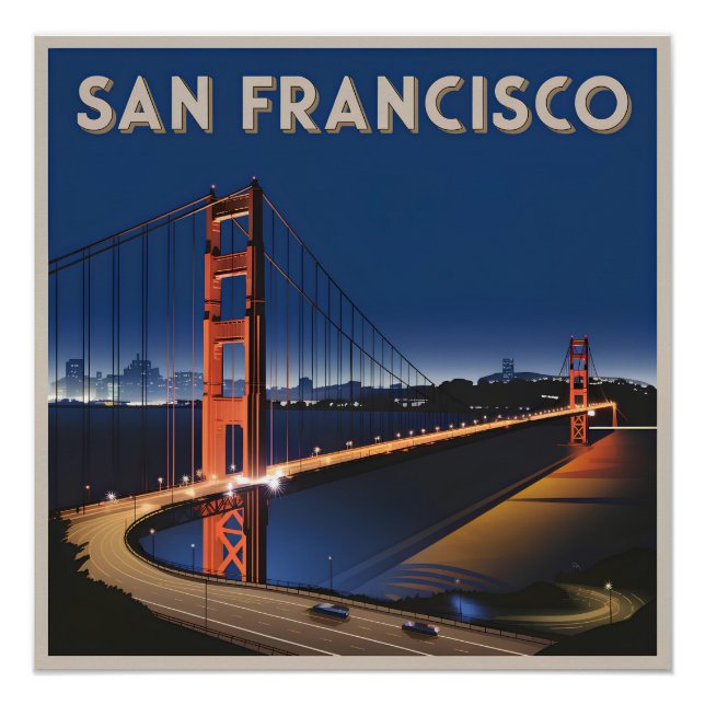 San Francisco USA vintage Poster (Front)