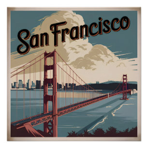 San Francisco USA vintage Poster
