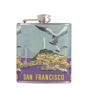 San Francisco USA Vintage Travel flask