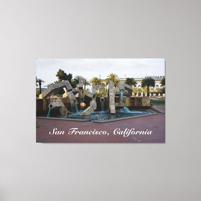 San Francisco Vaillancourt Fountain #2 Canvas Print (Front)