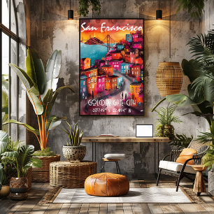 San Francisco Vibrant Contemporary Art Poster