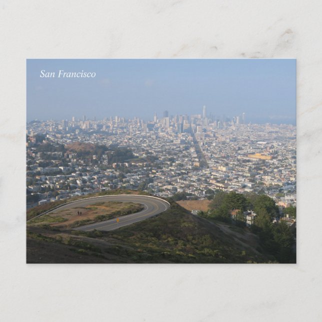 San Francisco View from Twin Peaks Postcard (Front)