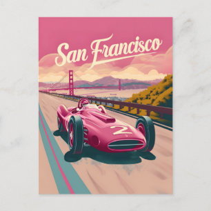 San Francisco vintage racing car Postcard